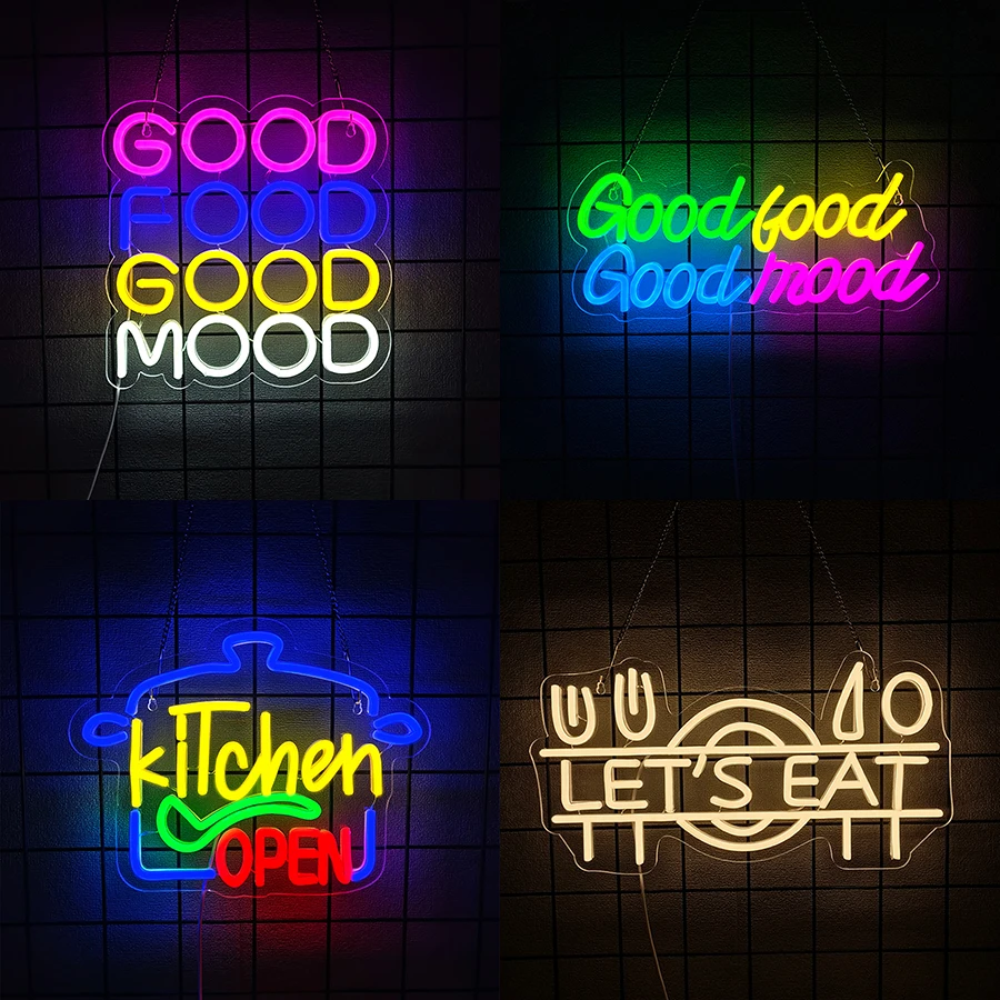Photography Lighting For Food - Insegna al Neon 'Good Food Good